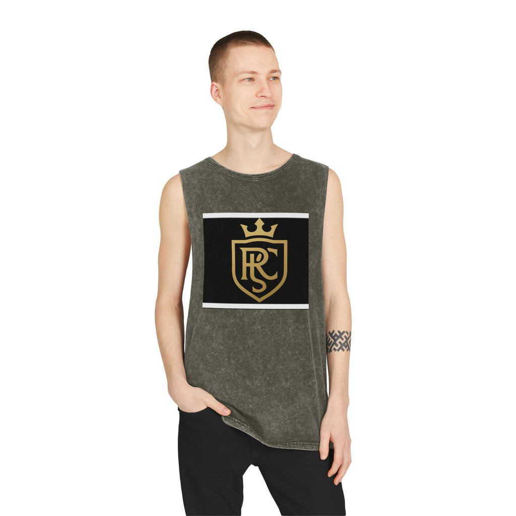 Stylish Unisex Stonewash Tank Top-Casual