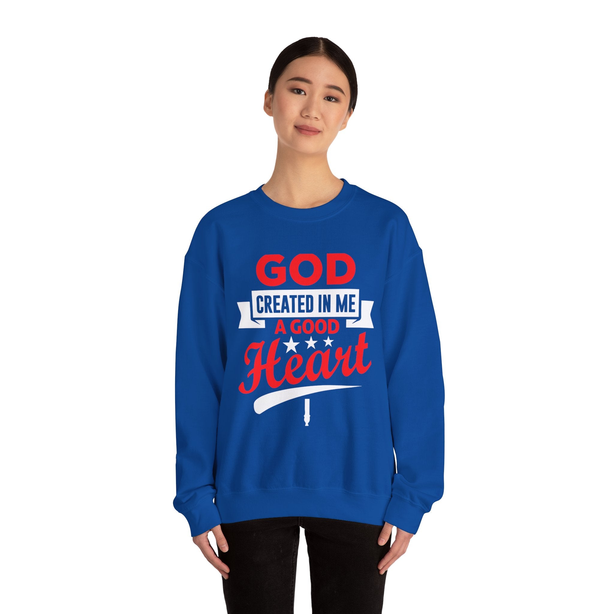 Dieu a créé en moi un sweat-shirt unisexe au bon cœur 