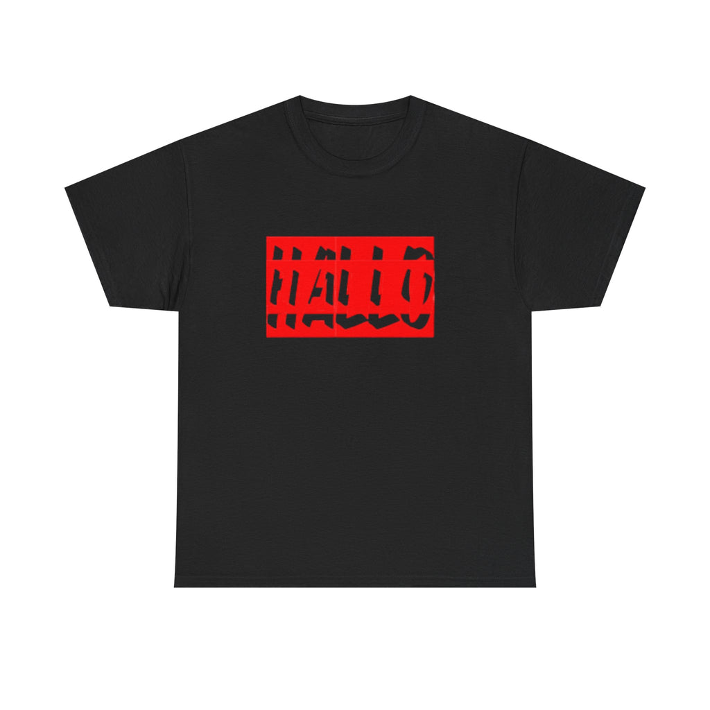 Bold "HALLO" Unisex Heavy Cotton Tee - Casual Style for Everyday Wear