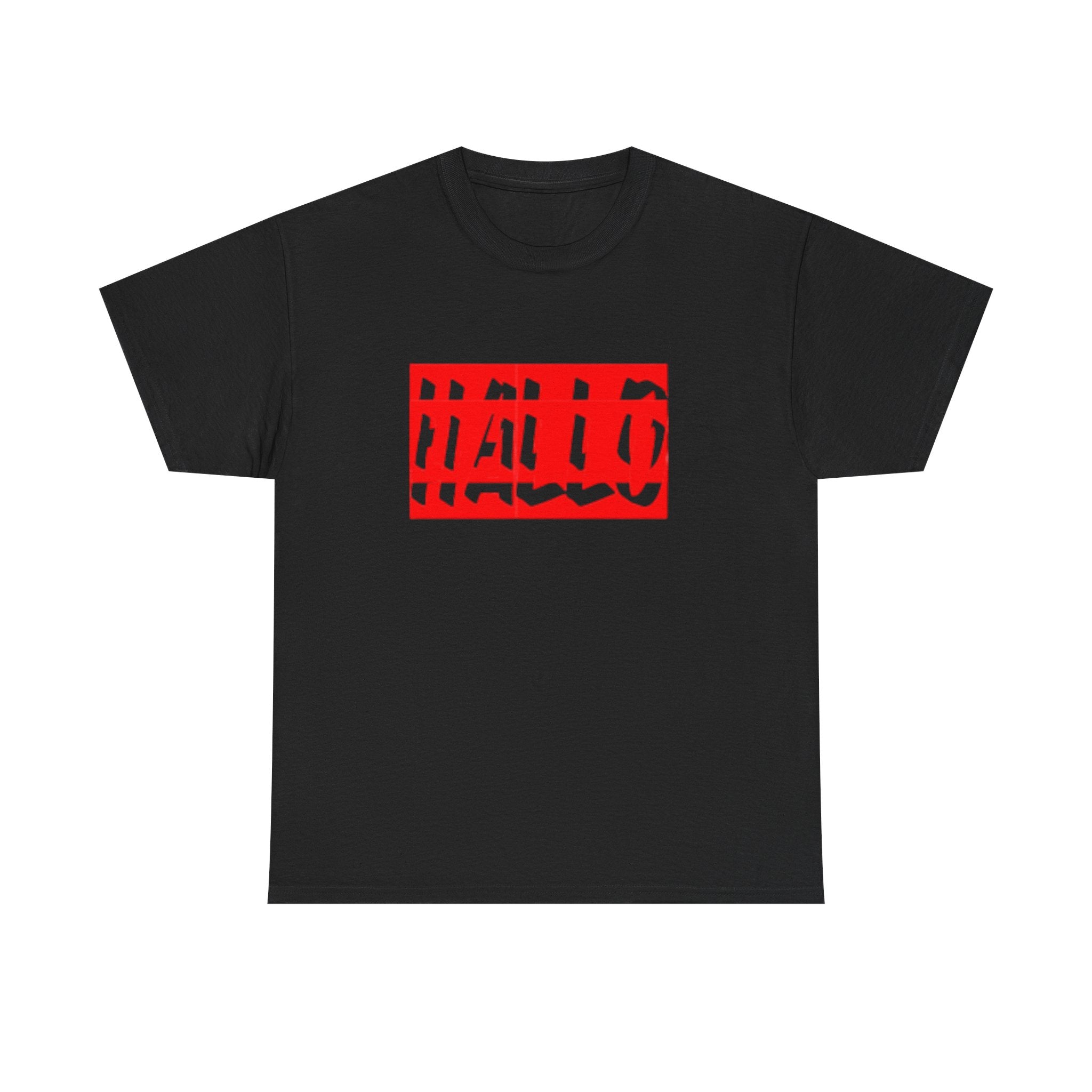 Bold "HALLO" Unisex Heavy Cotton Tee - Casual Style for Everyday Wear