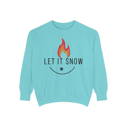 Let It Snow Unisex Garment-Dyed Sweatshirt