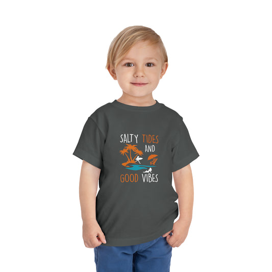 Salty Tides And Good Vibes Toddler Tee