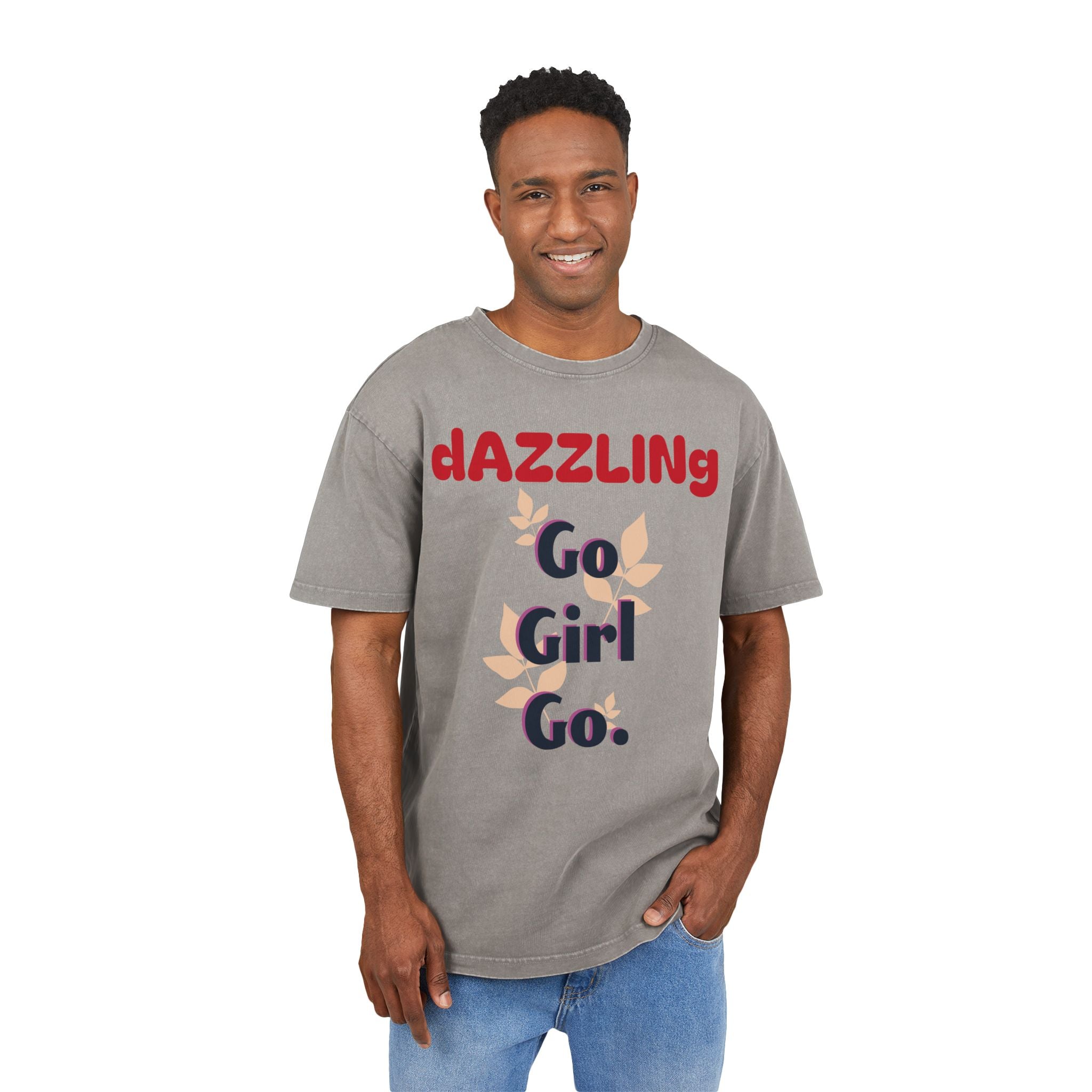 Oversize Tee - Dazzling 'Go Girl Go' Design