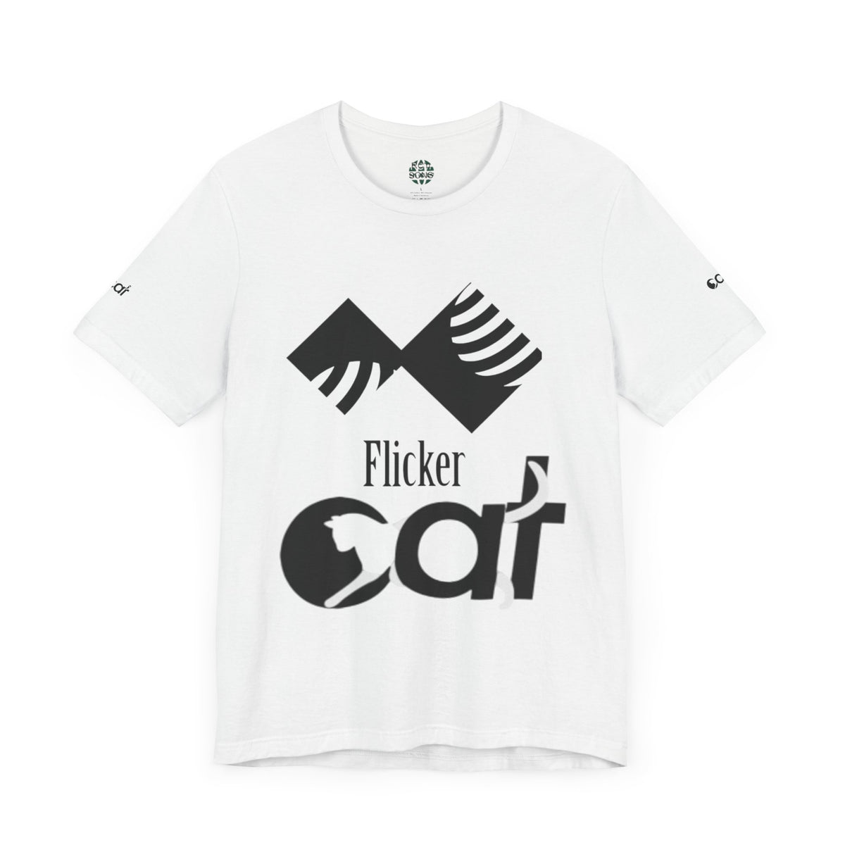 Flicker Cat Graphic Tee - Unisex Jersey Short Sleeve T-Shirt for Cat Lovers