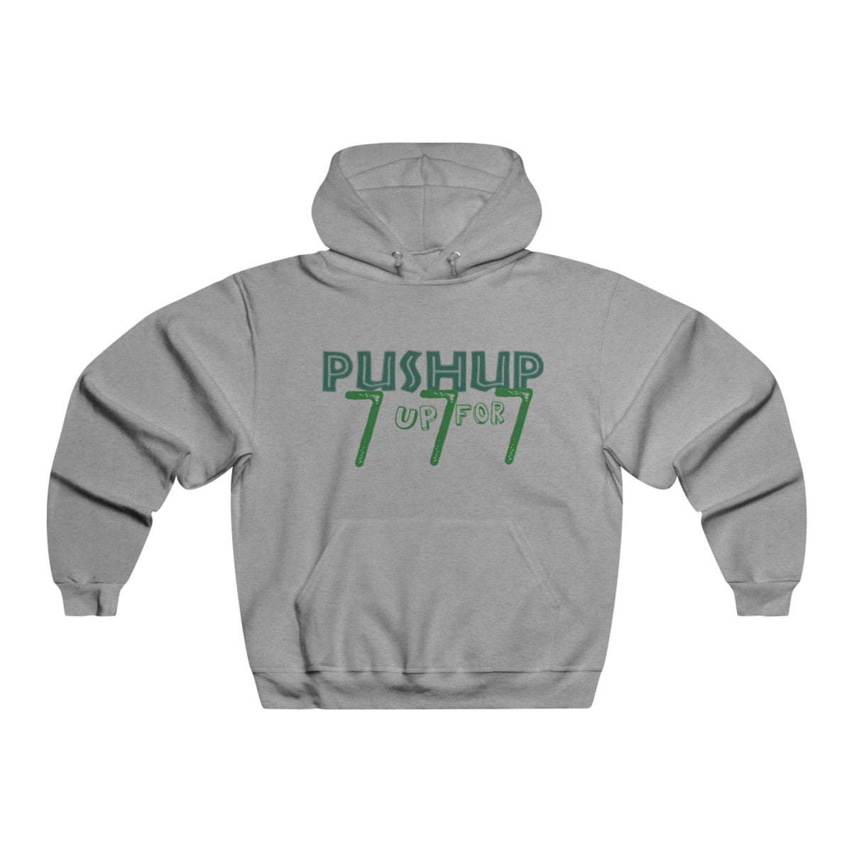 Push-Up 777 Graphic Hooded Sweatshirt for Fitness Enthusiasts