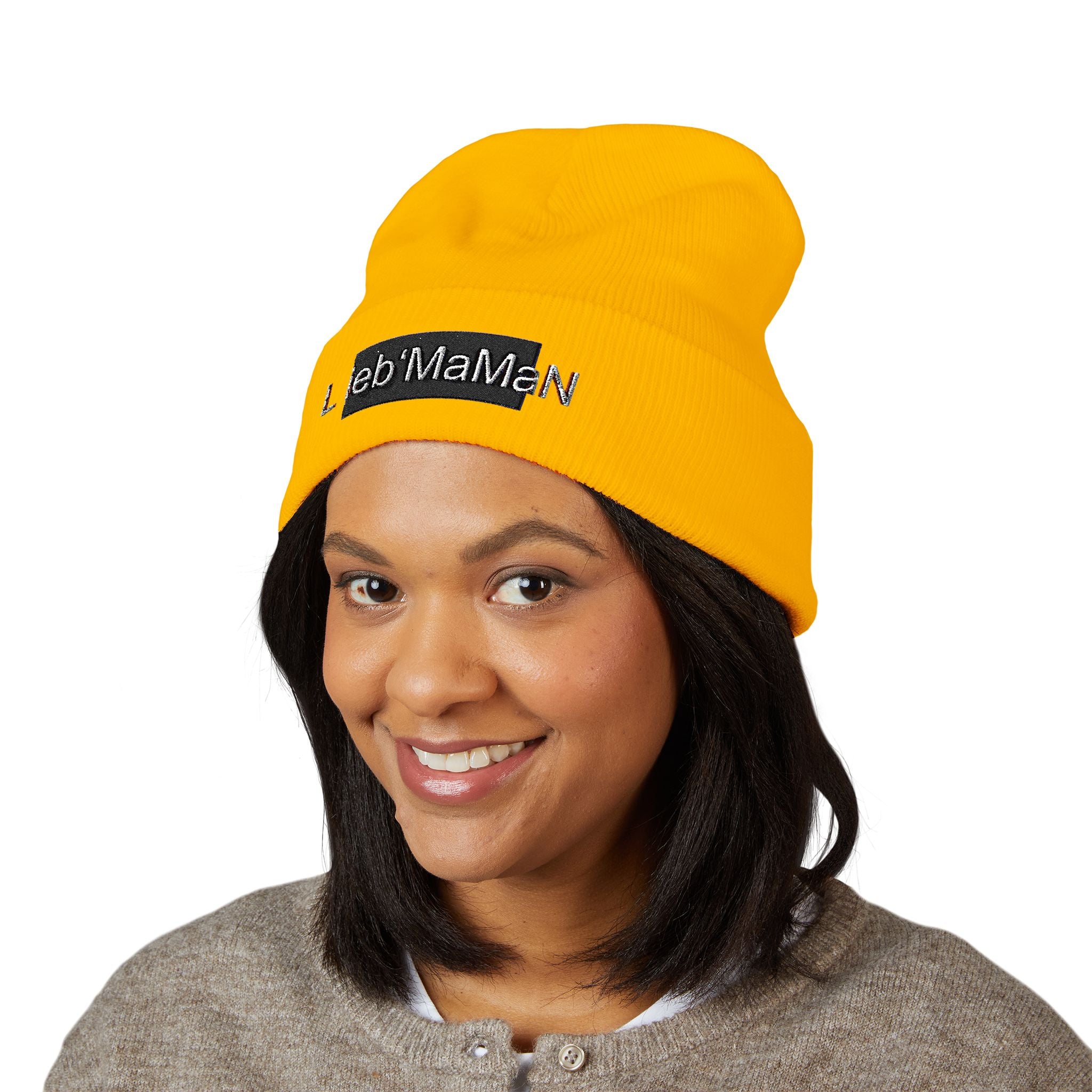 Beanie Hat with Lieb MaMaN Embroidery