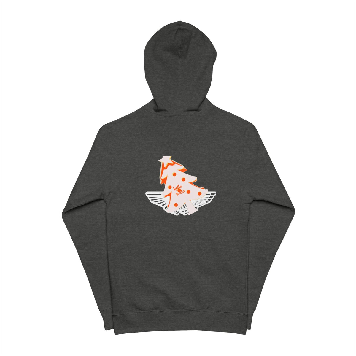 Unisex Fleece Zip Up Hoodie - 'hello Santa' Printify