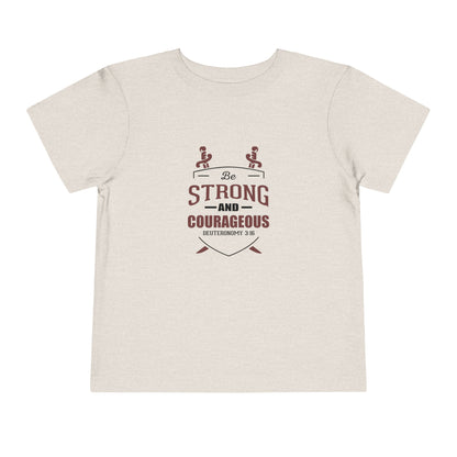 Soyez fort et courageux Tee-shirt pour tout-petits 