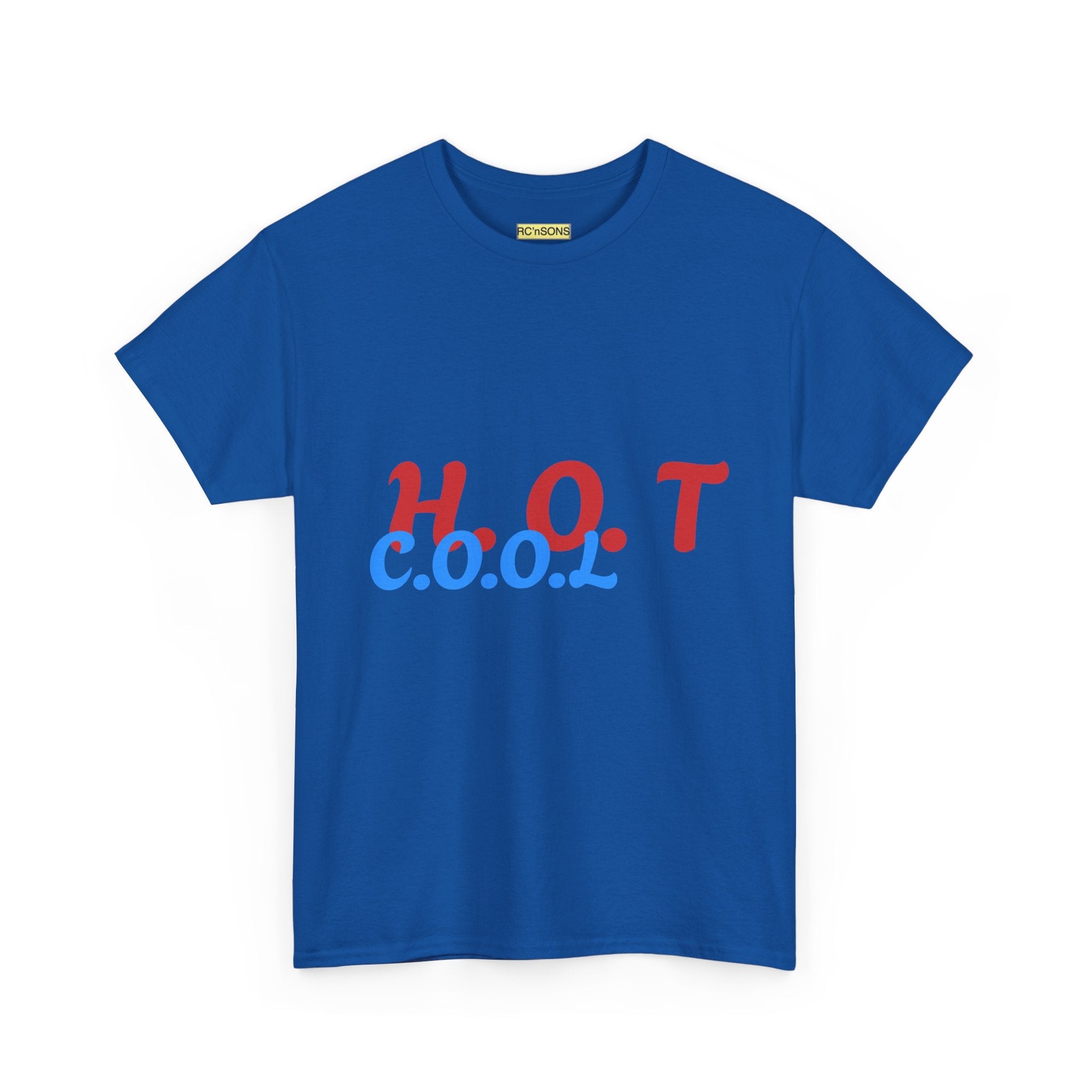 Cool & Trendy Unisex Heavy Cotton Tee - H.O.T. C.O.O.L. Graphic Shirt, Casual Wear, Gift for Friends, Summer Style, Streetwear Printify