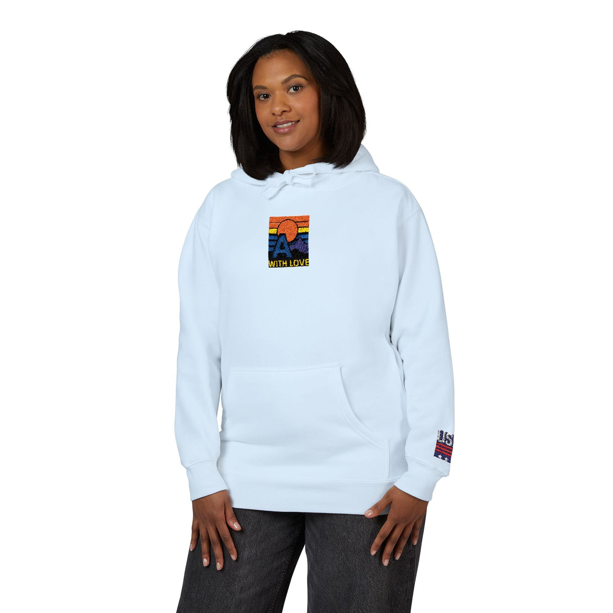 Colorful Mountain Unisex Fleece Hoodie, Cozy Sweatshirt, Casual Outfit, Gift for Nature Lovers, Fall Fashion Printify