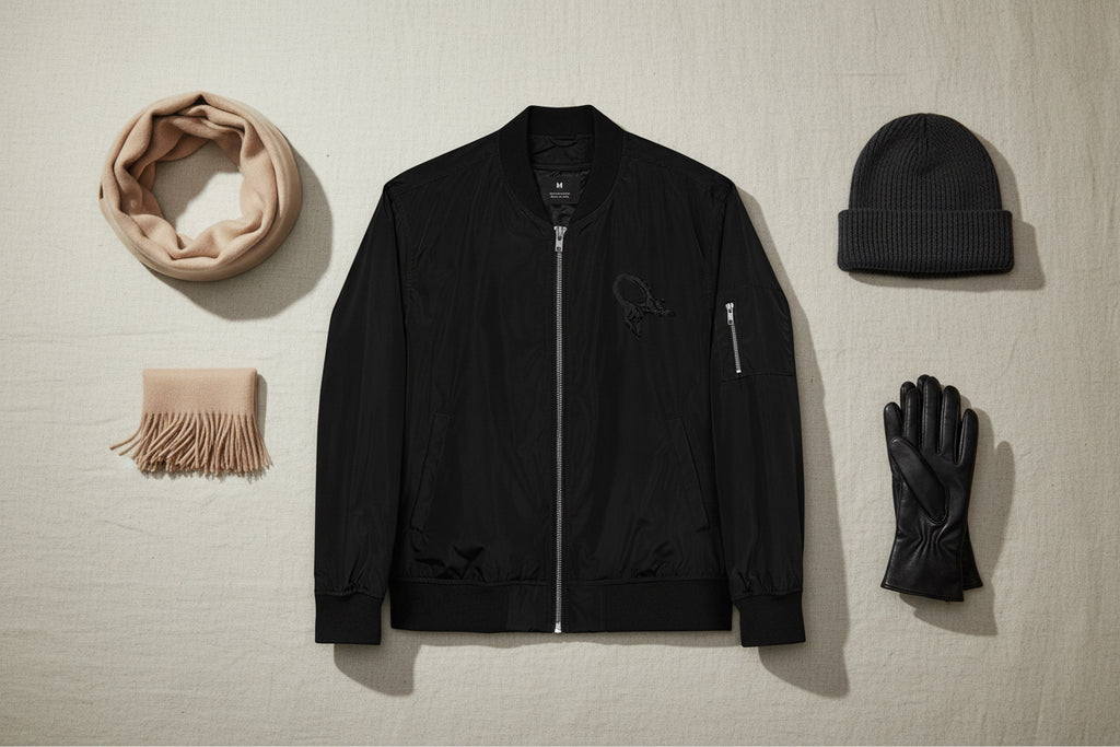 Embroidered Bomber Jacket - Eco-Friendly Art Jacket