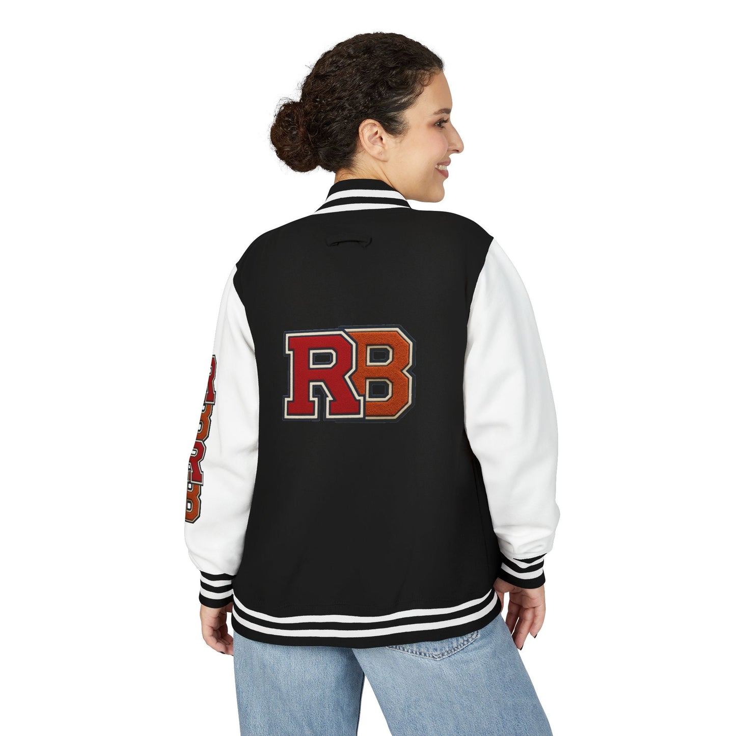 Letterman Jacket - RB Varsity Embroidered Retro Baseball Letter Jacket Printify