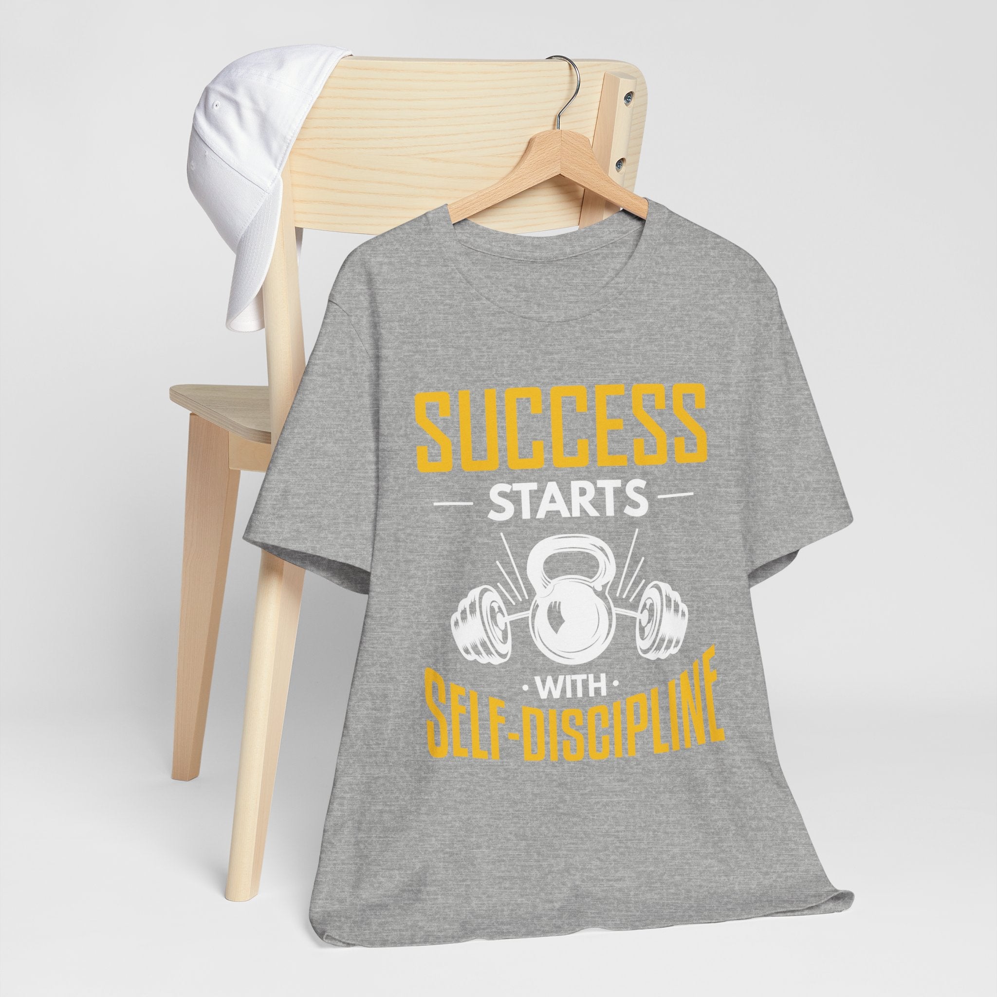 Le succès commence par le tee-shirt unisexe d’autodiscipline 