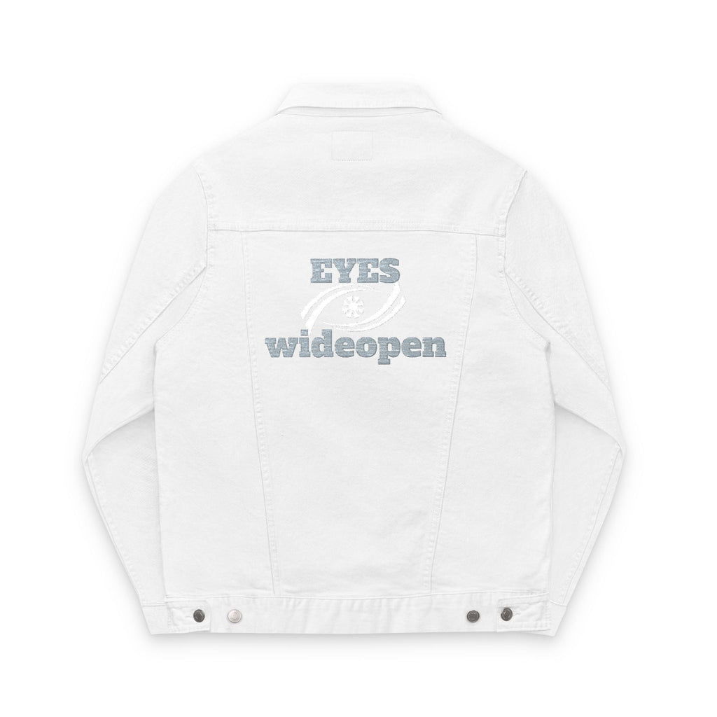 Embroidered Unisex Denim Jacket | Casual Oversized Jacket, Gift for Her, Streetwear Style, Unique Fashion Statement, Summer Layer Printify