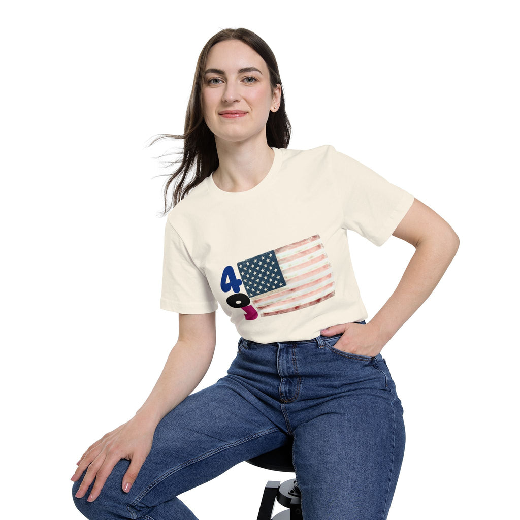USA Flag Short-Sleeve T-Shirt, Patriotic Tee for Independence Day, Casual Wear, Gift for Veterans, Summer Style Printify
