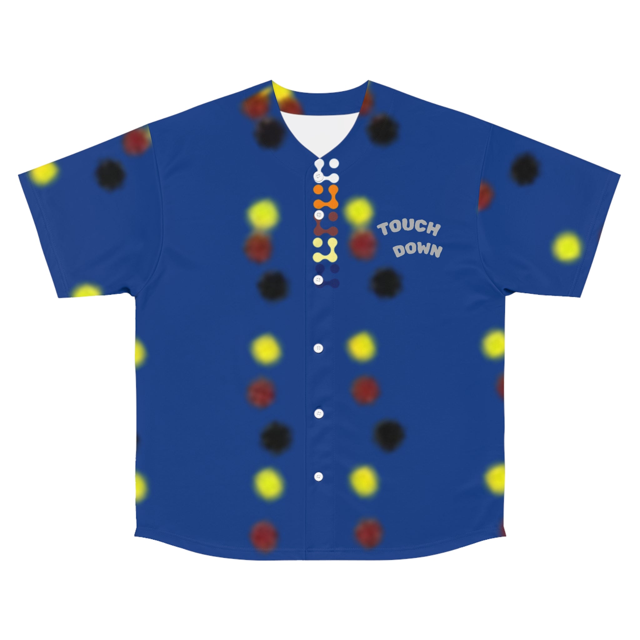 Men's Colorful Baseball Jersey | Touch Down, Sportswear, Casual, Gift for Him, Game Day Attire