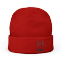 Fearless Embroidered Knit Beanie - Stylish Winter Hat for Cozy Comfort