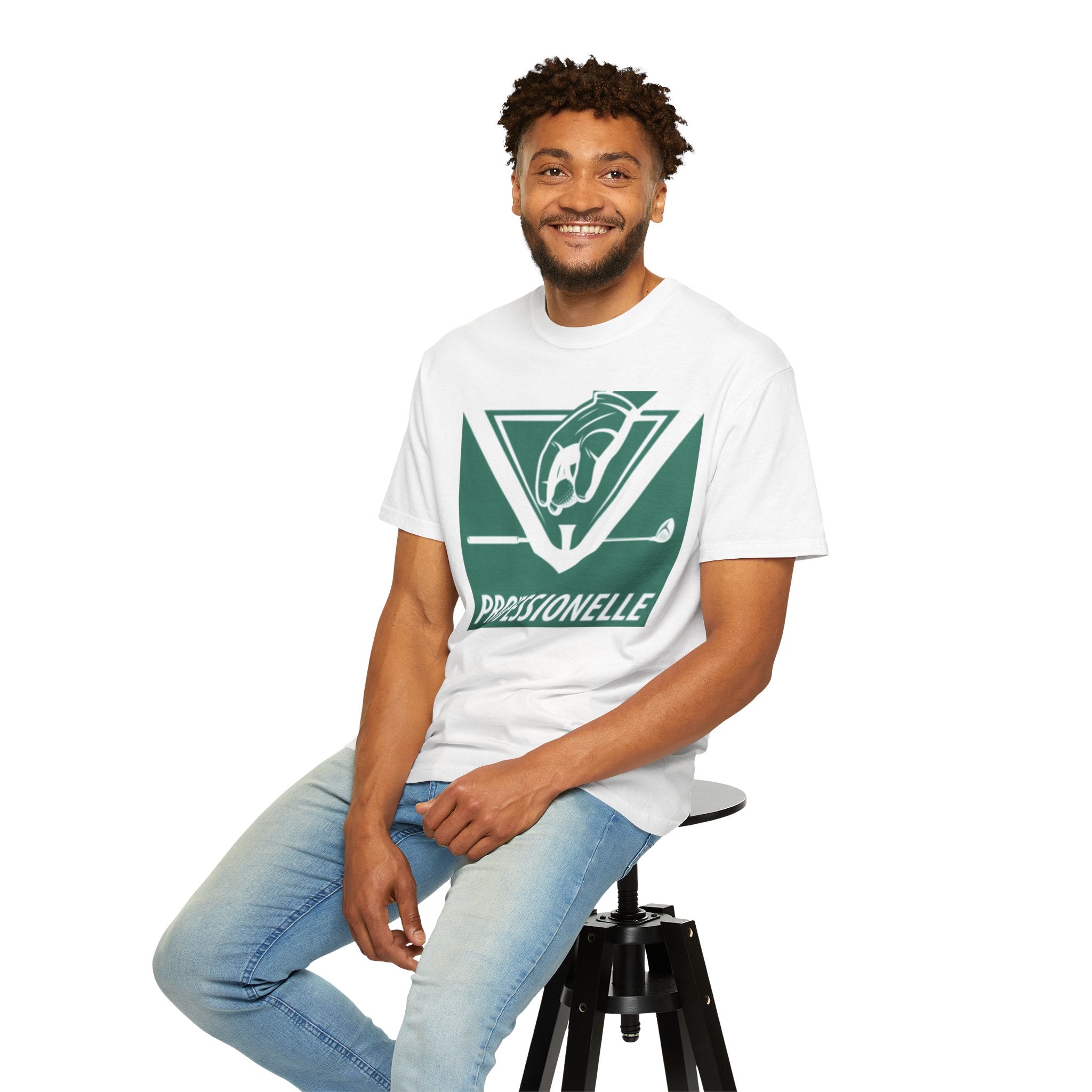 Golf Lover's Unisex Garment-Dyed T-Shirt - 'Professionnelle' Design