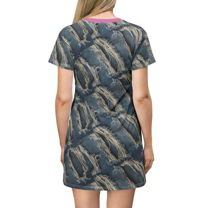 CasualT-Shirt Dress, Relaxed Fit, Summer Wear, Perfect for Beach Days, Stylish and Comfortable Printify