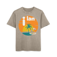 Oversize Tee Acid Washed Men's Graphic T-Shirt 'i lan'