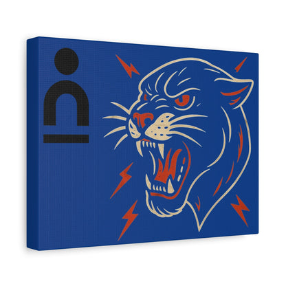 Bold Panther Canvas Art Print, Modern Wall Decor, Animal Print, Gift for Sports Fans, Office or Home Decoration Printify