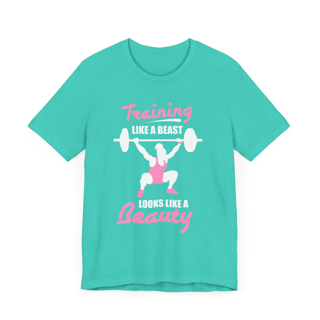 S’entraîner comme une bête ressemble à un tee-shirt unisexe de beauté 