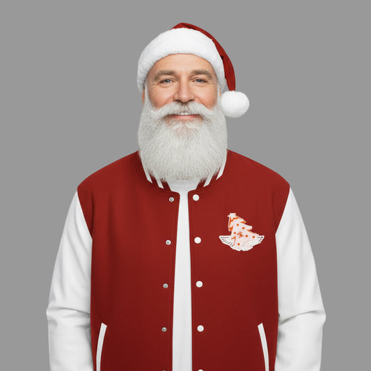 Letterman Jacket - 'hello santa' Design Printify