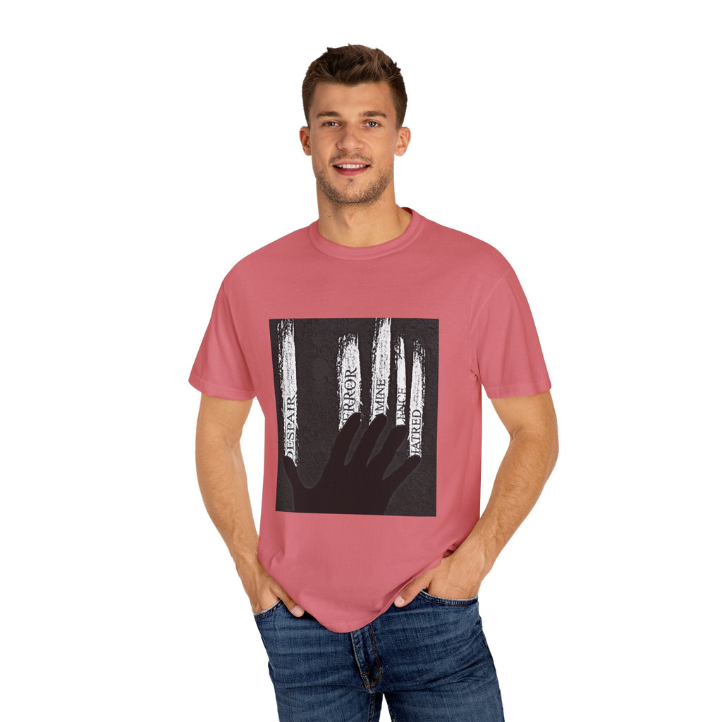 Garment-Dyed T-shirt, Unisex Black Graphic Tee, Motivational Shirt, Casual Streetwear, Perfect Gift for Friends Printify