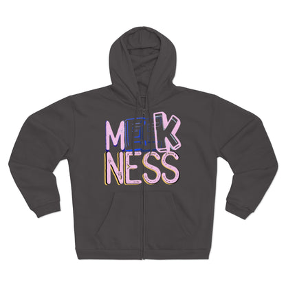 Meekness Unisex Hooded Zip Sweatshirt - Stylish Graphic Zip Hoodie for Everyday Comfort