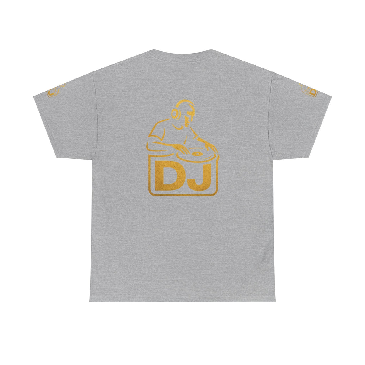 DJ Graphic Tee — Gold Turntable DJ Shirt for Music Lovers Printify