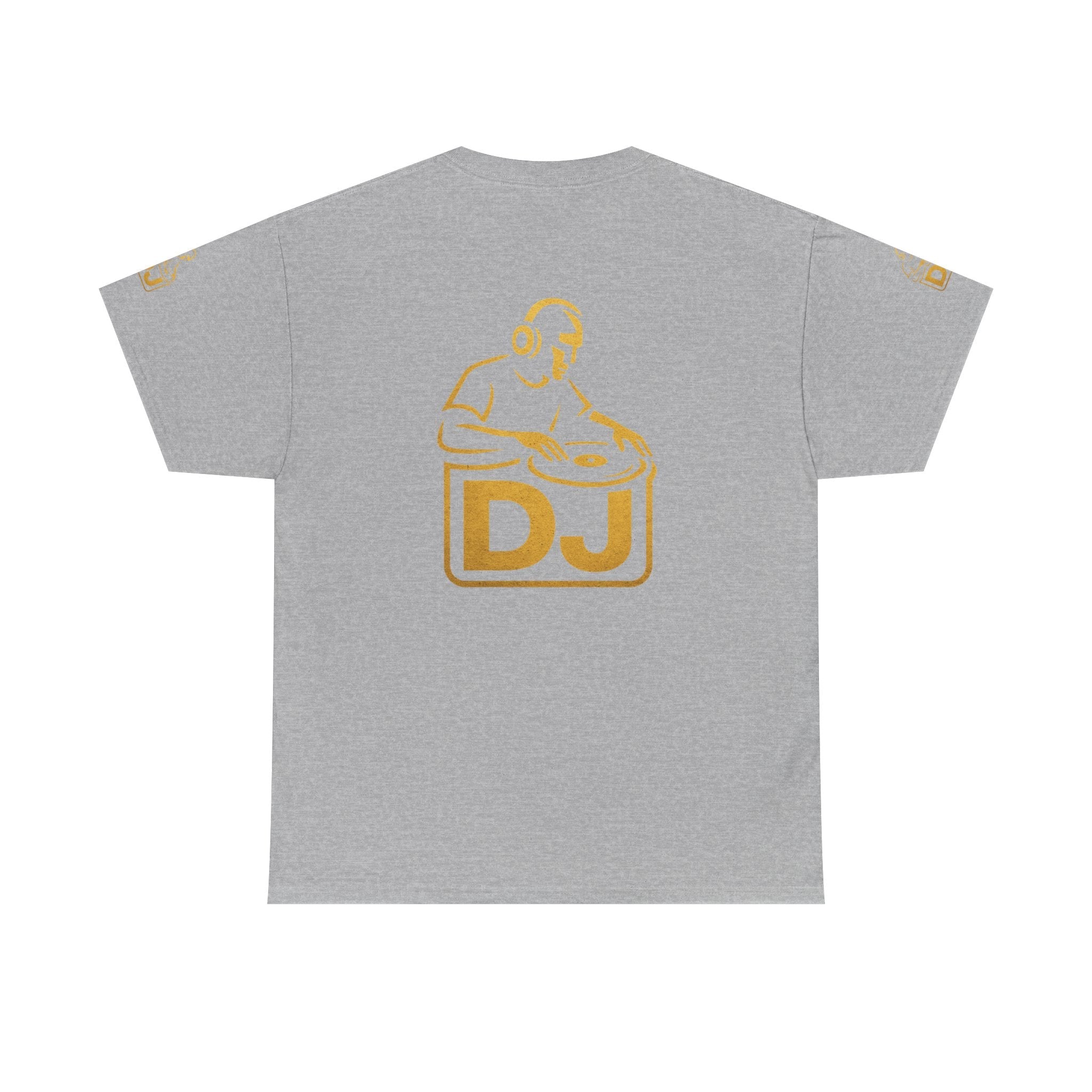 DJ Graphic Tee — Gold Turntable DJ Shirt for Music Lovers Printify