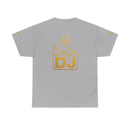 DJ Graphic Tee — Gold Turntable DJ Shirt for Music Lovers Printify