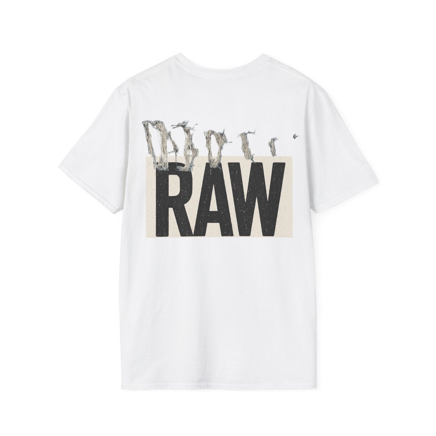 RAW Unisex Softstyle T-Shirt - Casual Graphic Tee for Everyday Wear, Perfect for Gift Giving, Streetwear, Summer Outfits Printify
