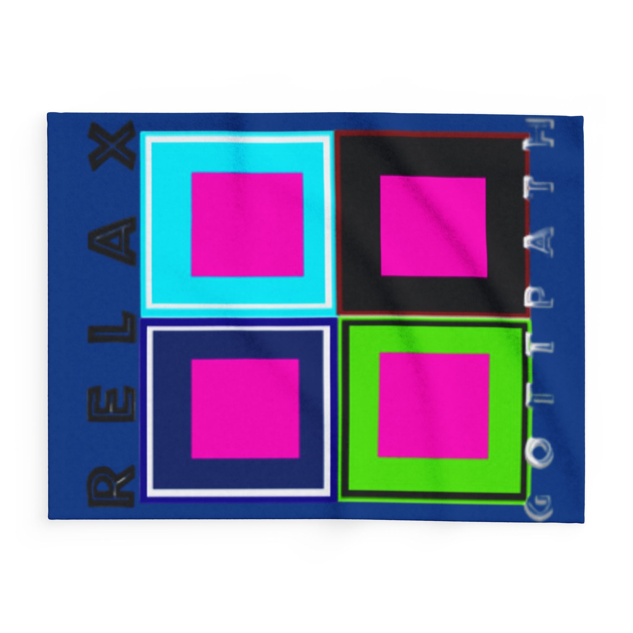 Vibrant Relaxation Arctic Fleece Blanket, Cozy Home Decor, Gift for Her, Modern Wall Art, Stylish Lounge Accessory, Colorful Throw