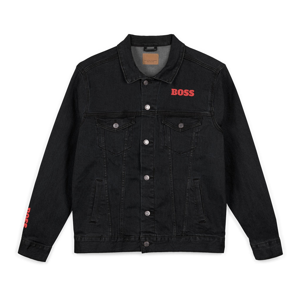 Boss Embroidered Unisex Denim Jacket - Stylish Casual Wear for Fashion Lovers, Great for Gift Ideas, Everyday Fashion, Street Style, [...] Printify