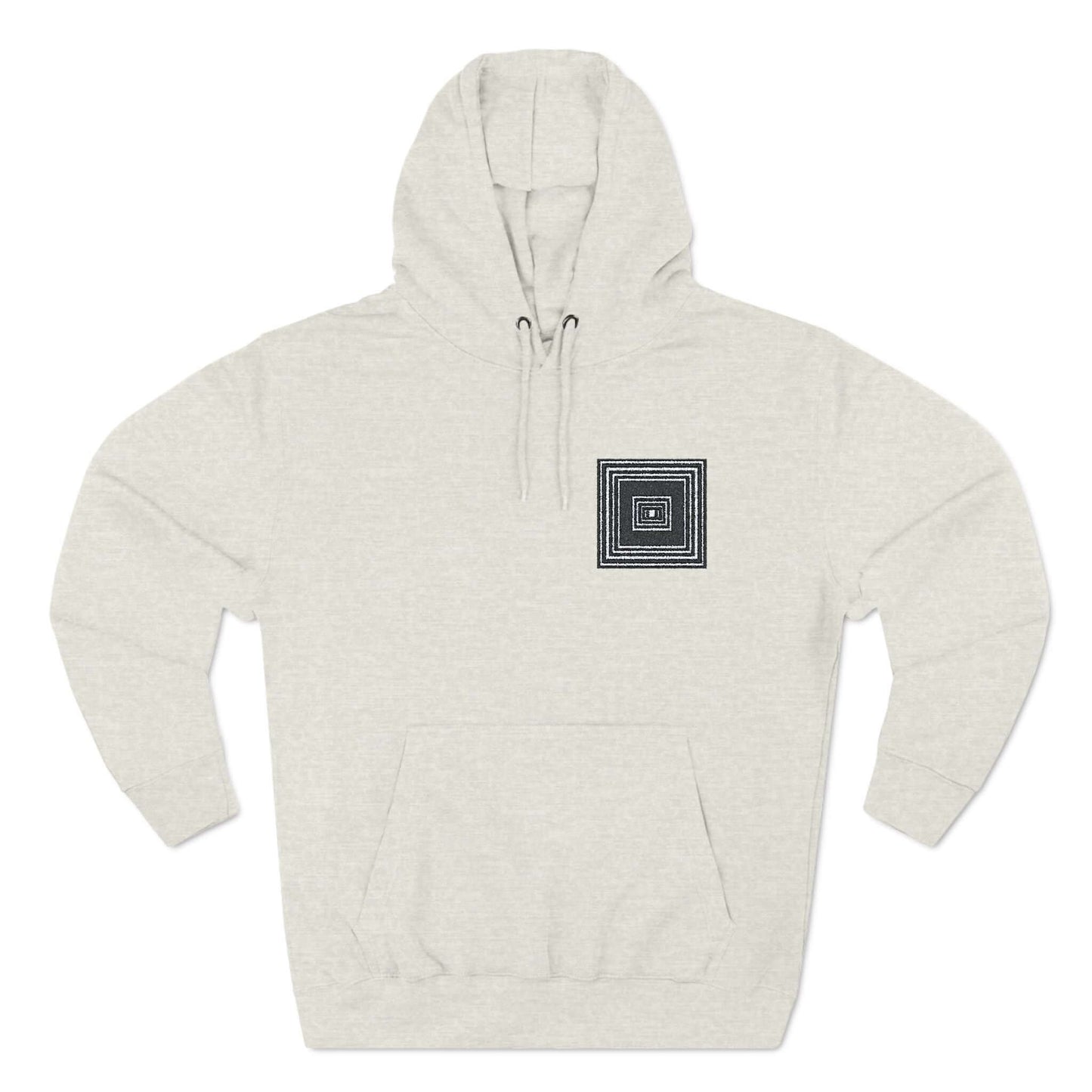 Fleece Hoodie with Quadrat Embroidery
