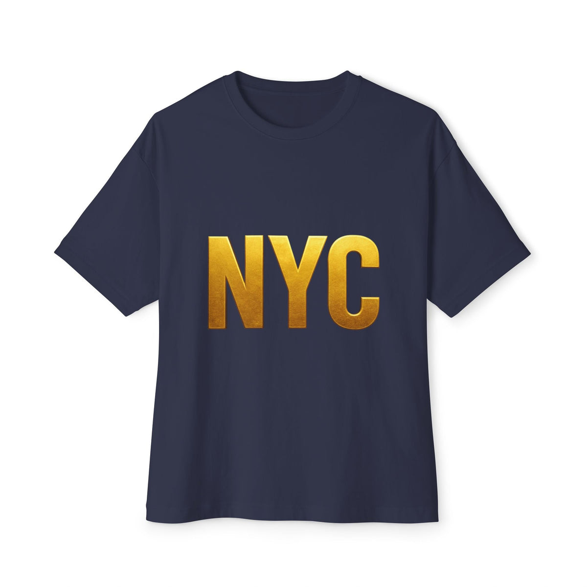 NYC Gold Foil Unisex Oversized Tee Printify