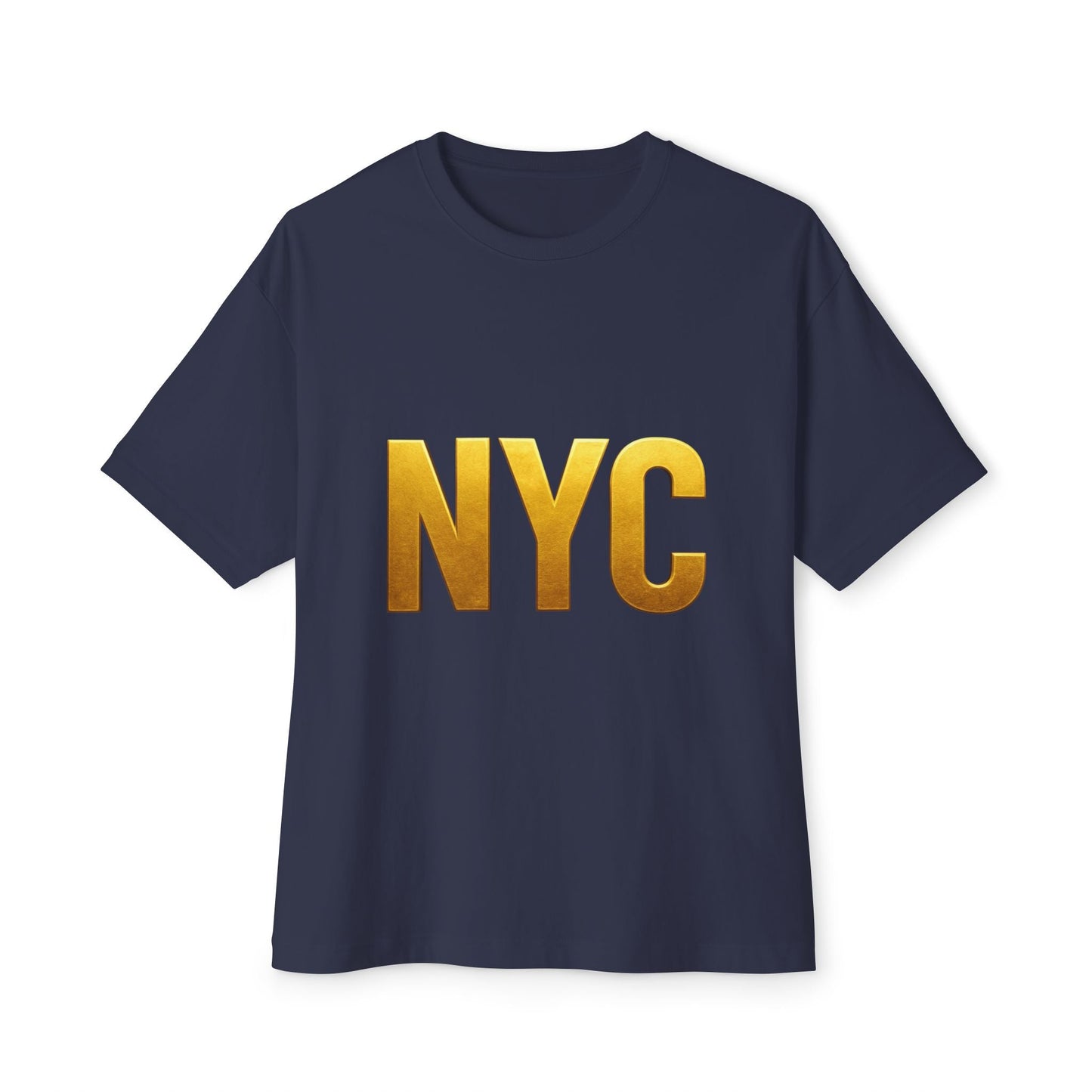 NYC Gold Foil Unisex Oversized Tee Printify