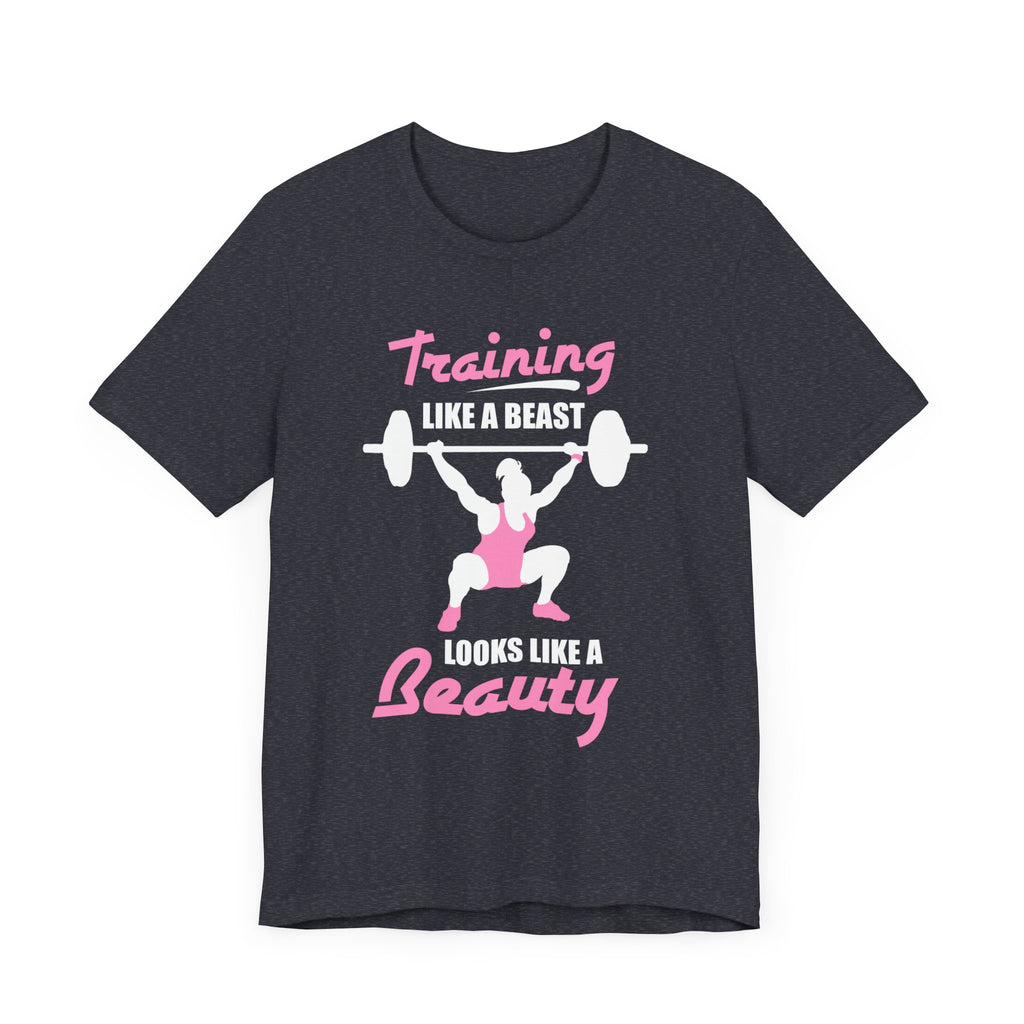 S’entraîner comme une bête ressemble à un tee-shirt unisexe de beauté 