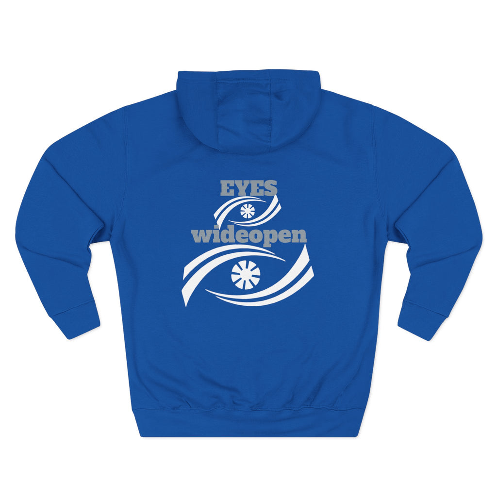 Fleece Hoodie, Cozy Warmth, Casual Style, Perfect for All Seasons, Gift for Friends, EYES wideopen Design
