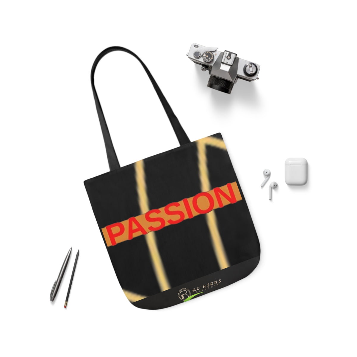 Passion Canvas Tote Bag, 5-Color Straps