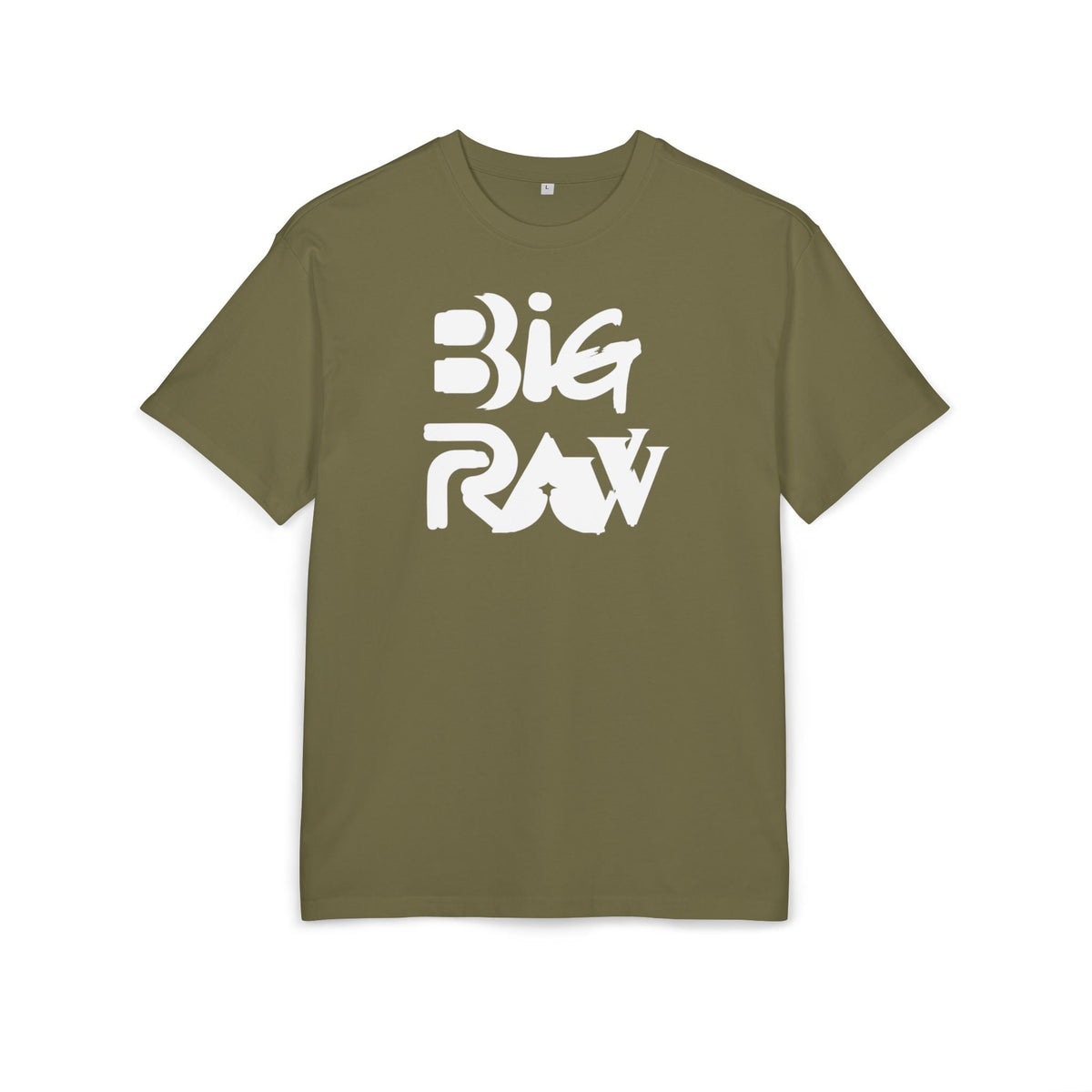 Oversize Tee Big Raw Print Unisex Heavy T-Shirt Printify