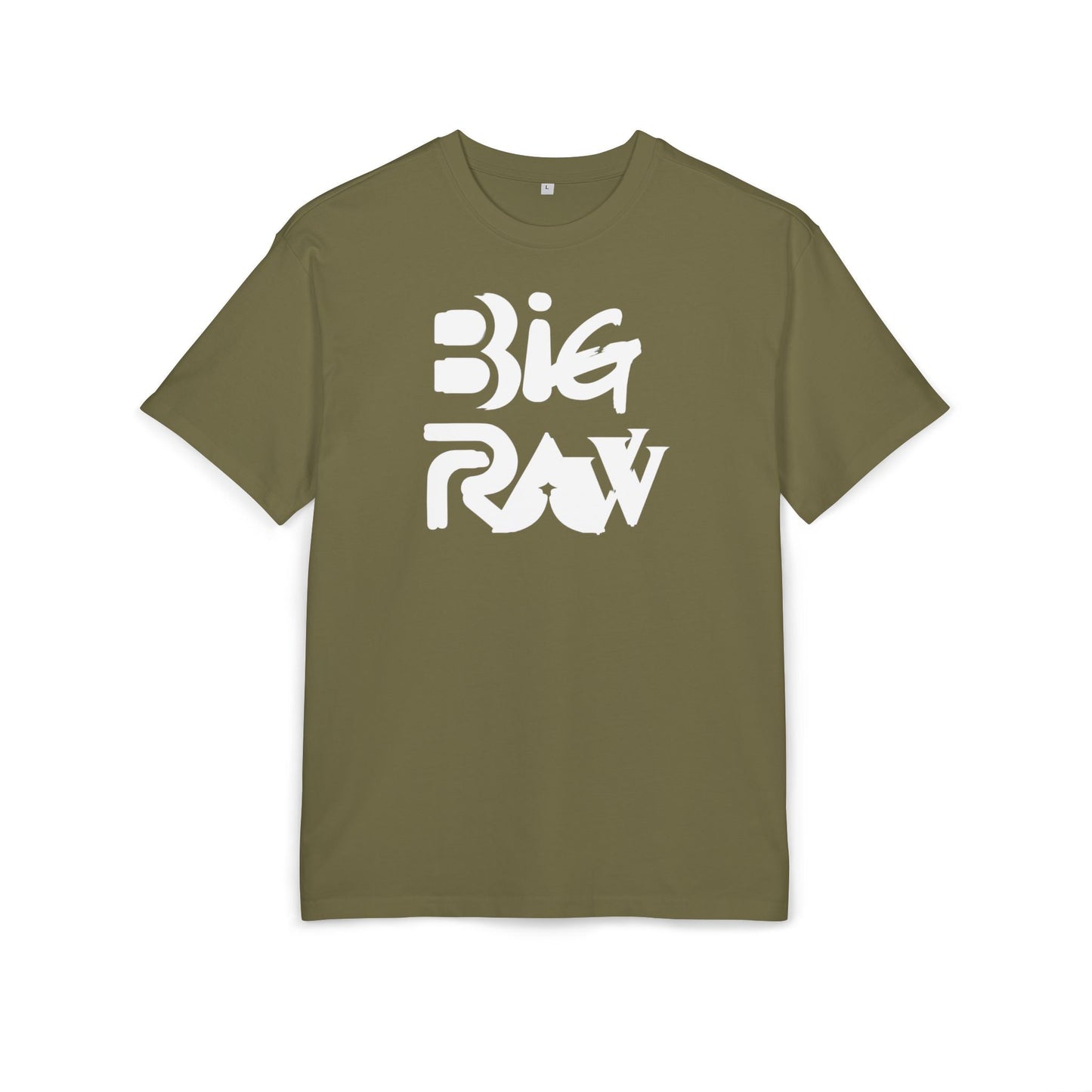 Oversize Tee Big Raw Print Unisex Heavy T-Shirt Printify