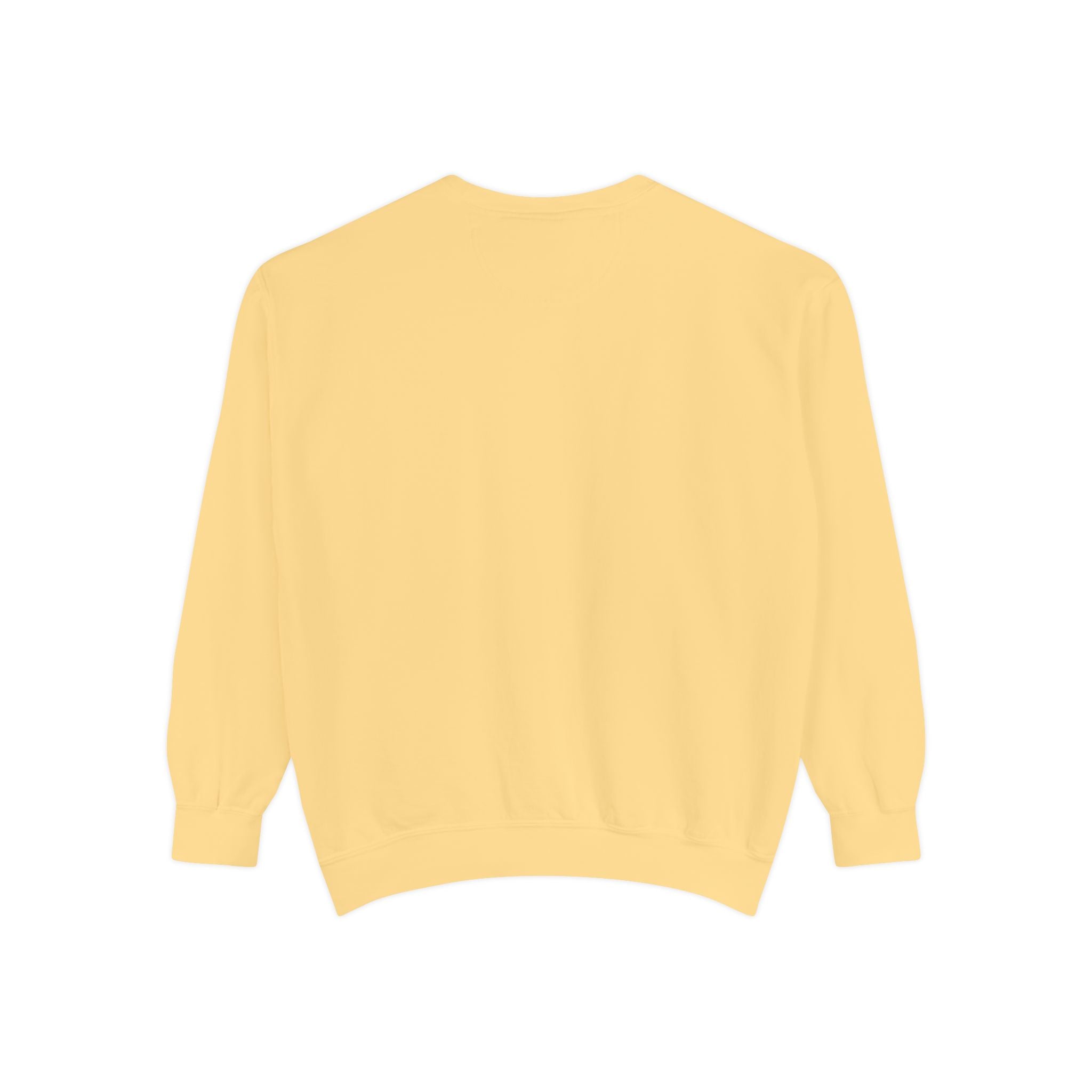 Garment-Dyed Sweatshirt, Cozy Unisex Pullover, Casual Comfortable Sweater, Perfect for Relaxing, Gift Idea for Friends and Family Printify