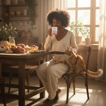 Playful Cat Accent Coffee Mug - 11oz & 15oz - Perfect for Cat Lovers Printify