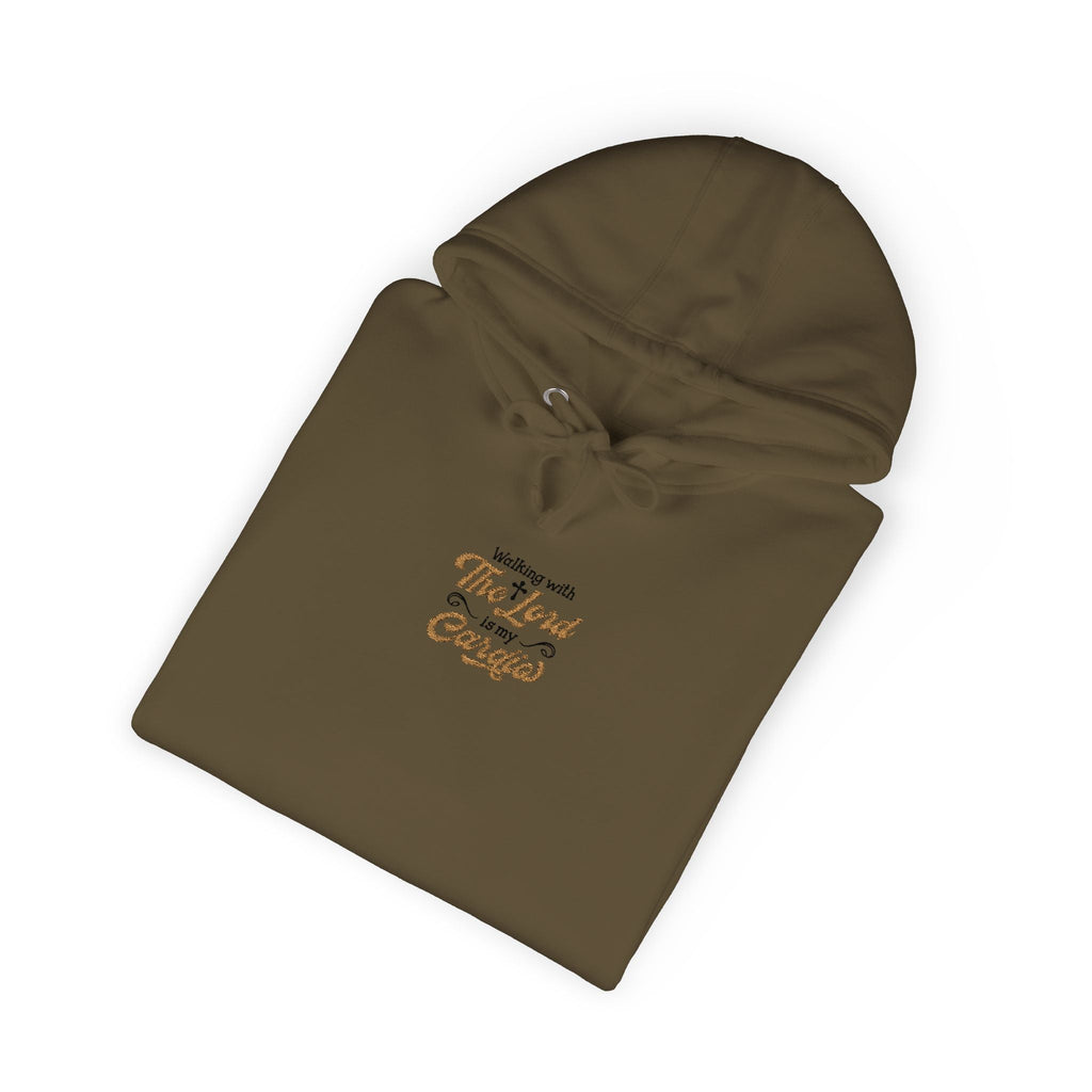 Religious Fleece Hoodie - Walking with the Lord Printify