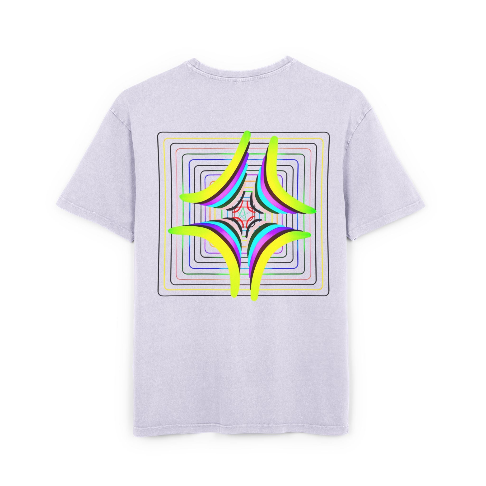 Acid Washed Heavy Oversize Tee-Rainbow 2024