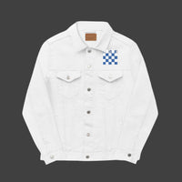 Unisex Embroidered Denim Jacket, Casual Style, Summer Nights Out, Streetwear Fashion,Trendy Outerwear Printify