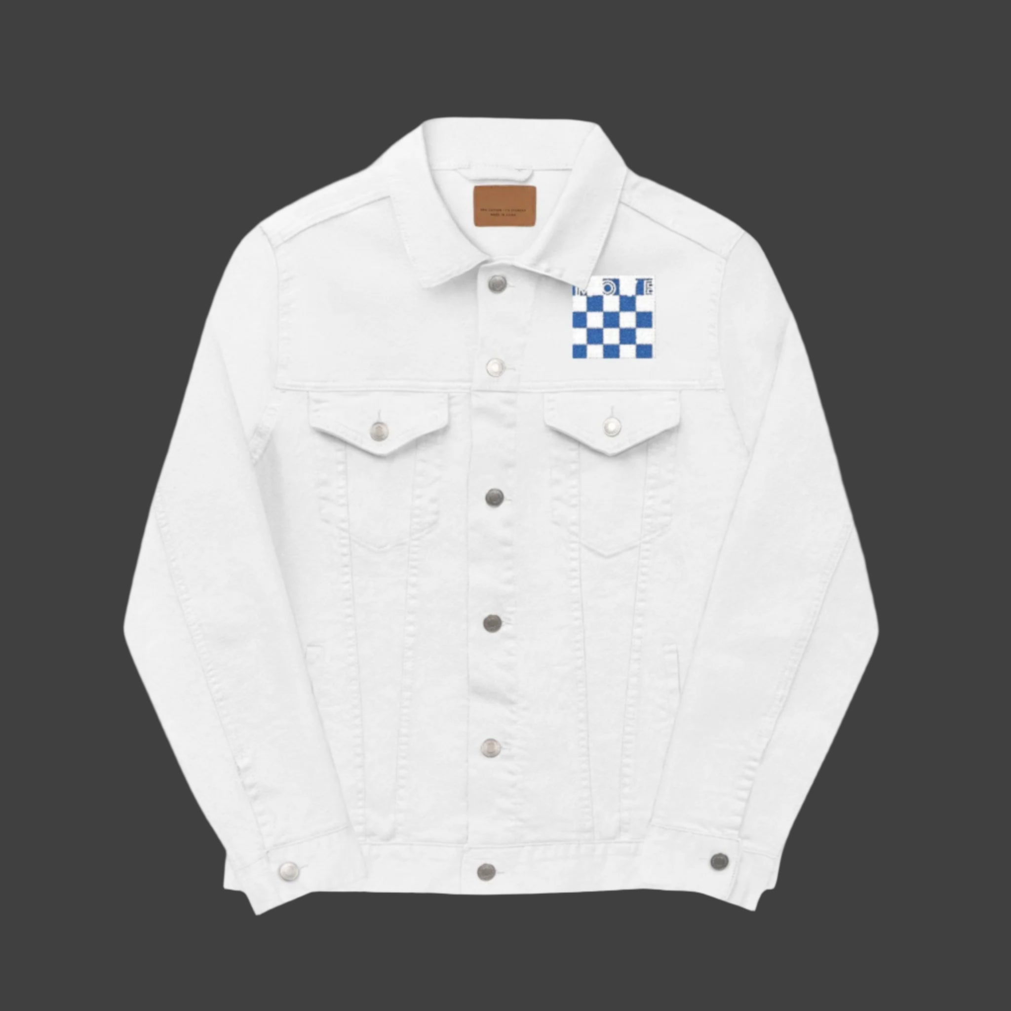 Unisex Embroidered Denim Jacket, Casual Style, Summer Nights Out, Streetwear Fashion,Trendy Outerwear Printify