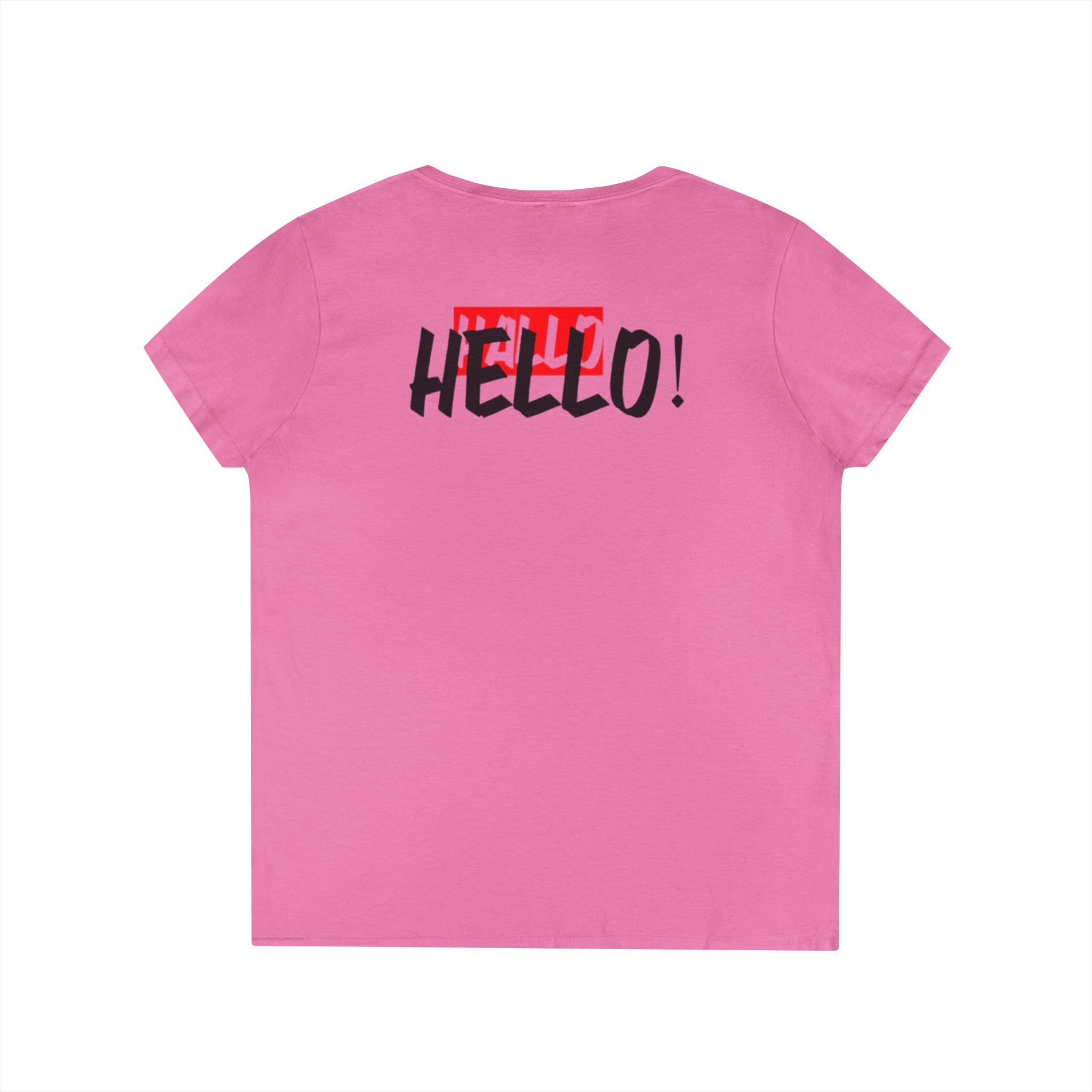 Chic Hello V-Neck T-Shirt for Women
